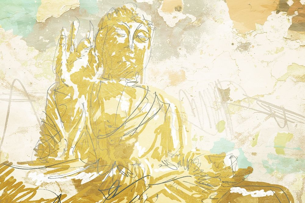 Wall art: Meditate Gold, by OnRei