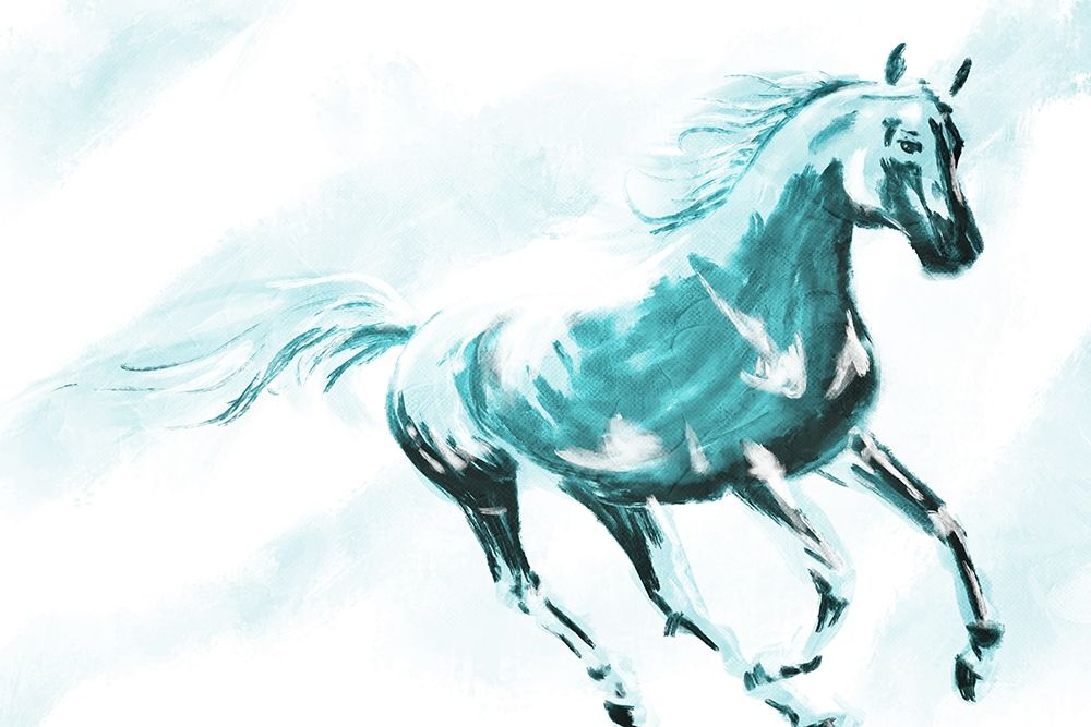 Art Print: Running Horse Paint