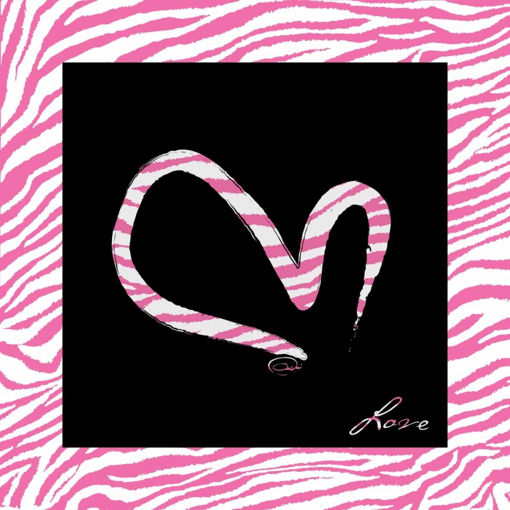 Wall art: LOVE HOT PINK, by OnRei