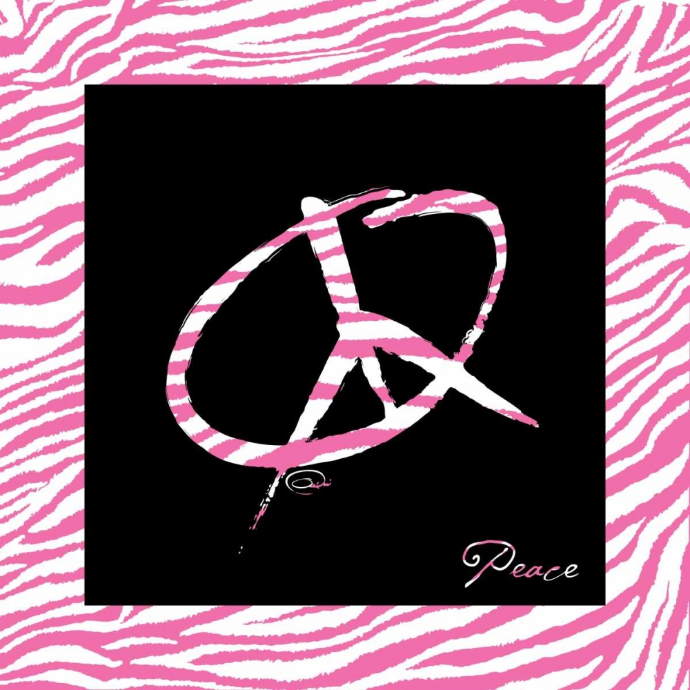 Wall art: PEACE HOT PINK, by OnRei