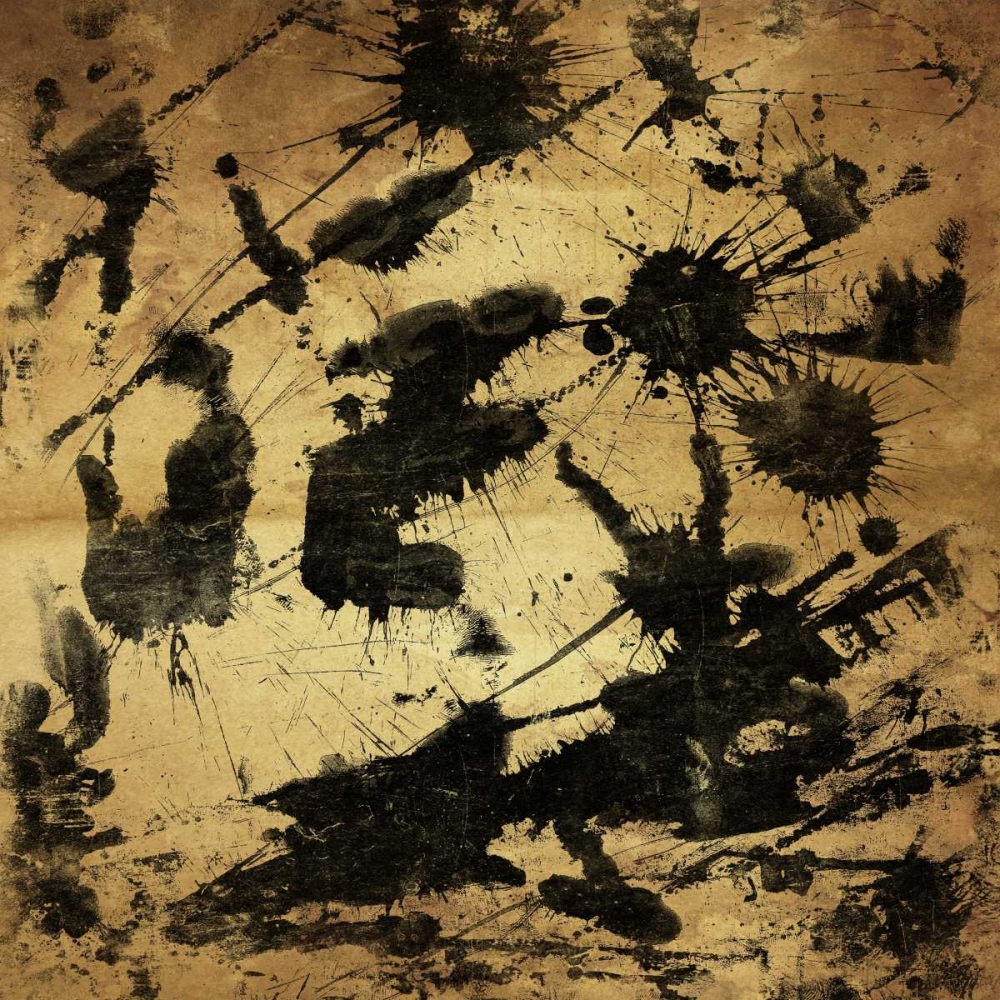Wall Art Painting id:32226, Name: Splatter 2 GOLD, Artist: OnRei