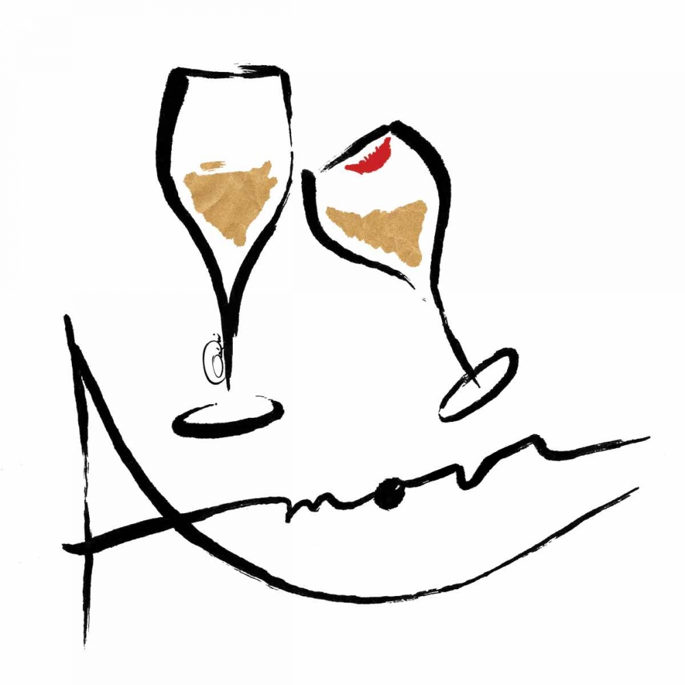 Wall art: AMOUR Champagne, by OnRei