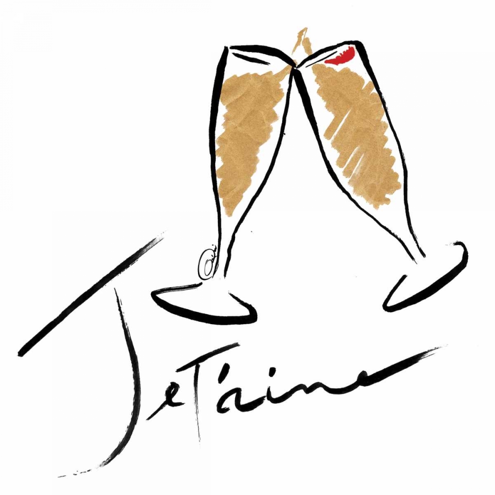 Wall art: Jetaime Champagne, by OnRei