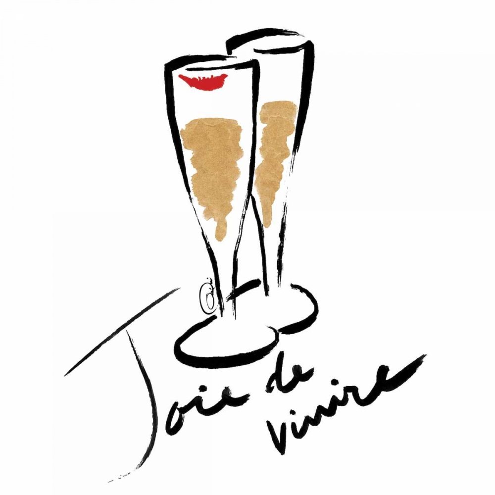 Wall art: Joie de Vivire Champagne, by OnRei