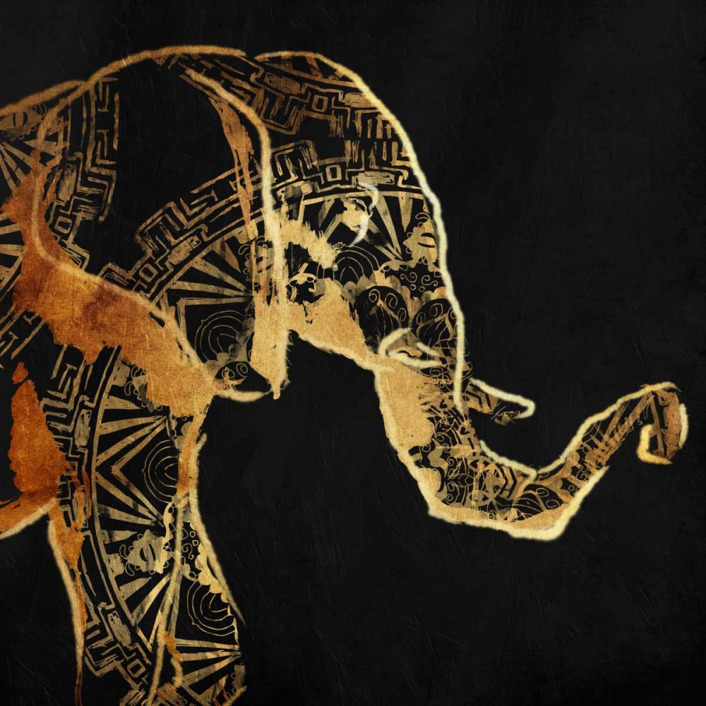 Wall Art Painting id:173939, Name: Patterned Elephant, Artist: OnRei