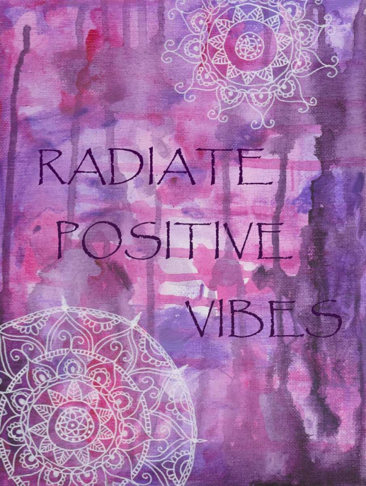 Art Print: Purple Radiate Positive Vibes