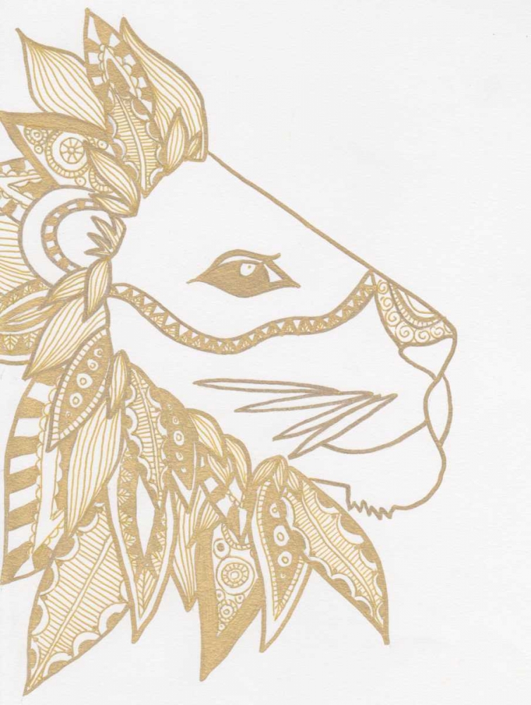 Art Print: Lion Gold