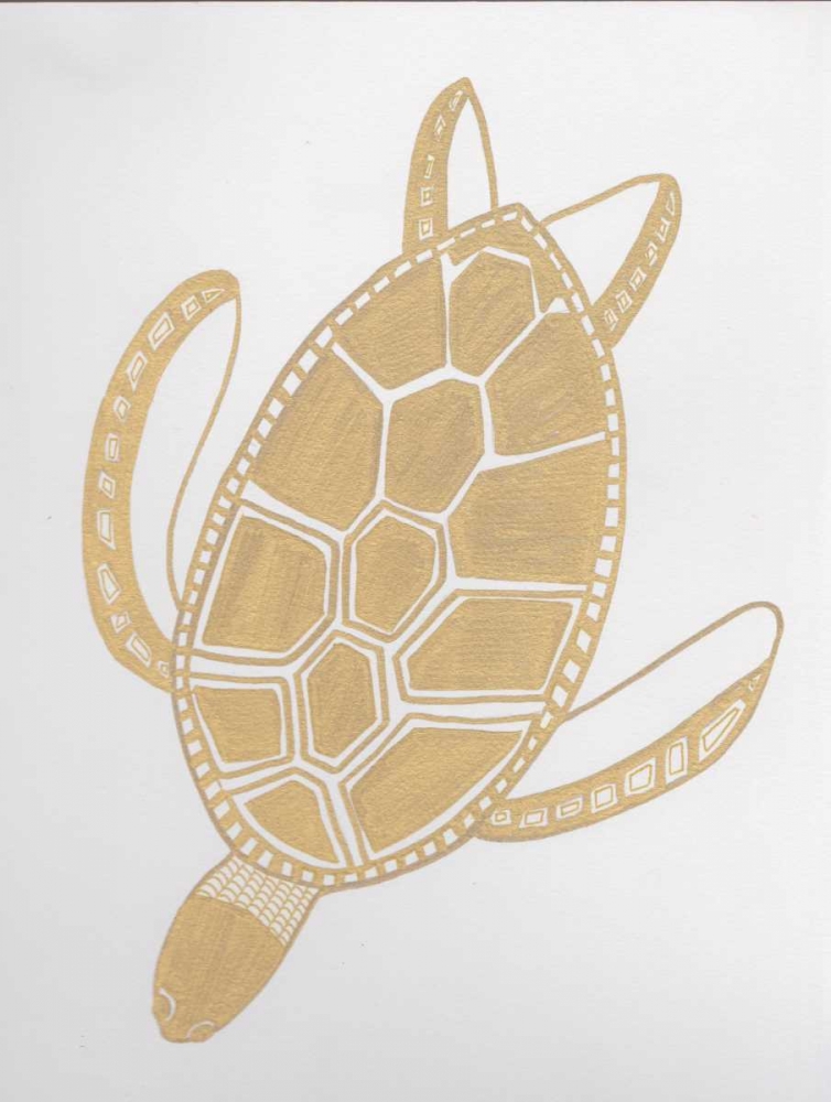 Art Print: Golden Sea Turtle