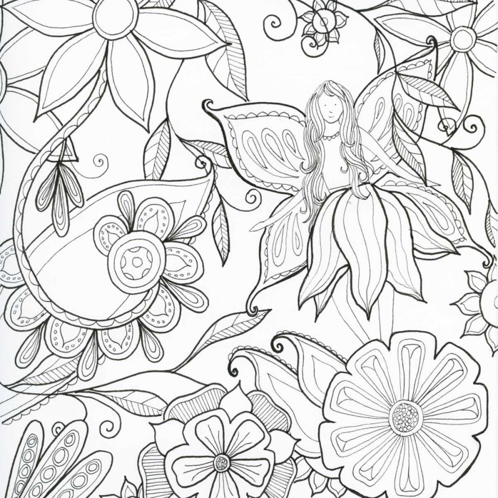 Wall Art Painting id:139094, Name: Floral and Fairy, Artist: Varacek, Pam