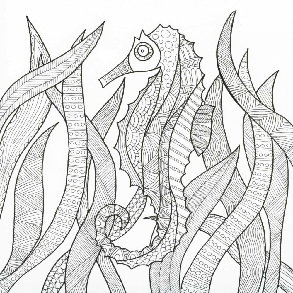 Art Print: Hiding Seahorse