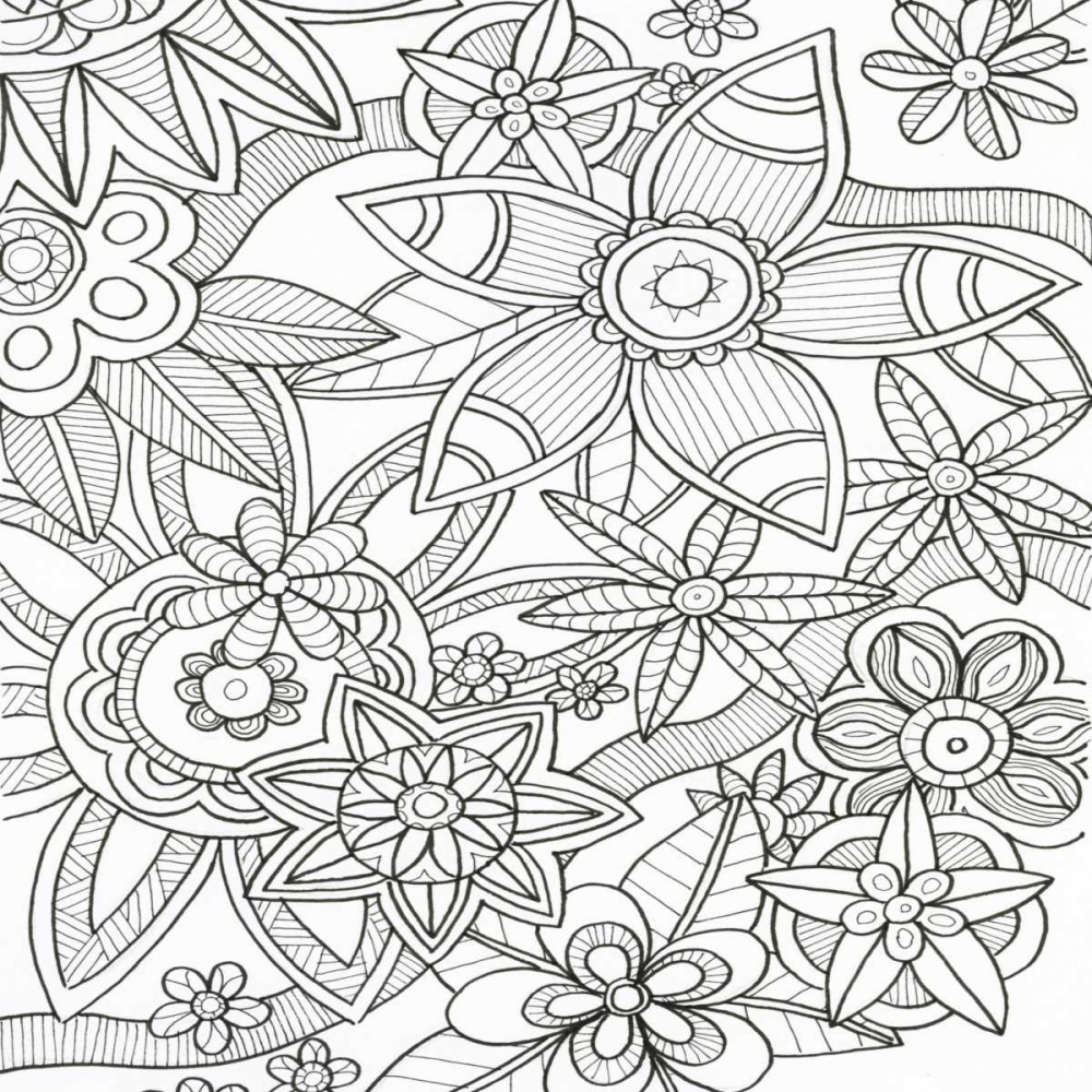 Wall Art Painting id:138549, Name: Intricate Flowers, Artist: Varacek, Pam