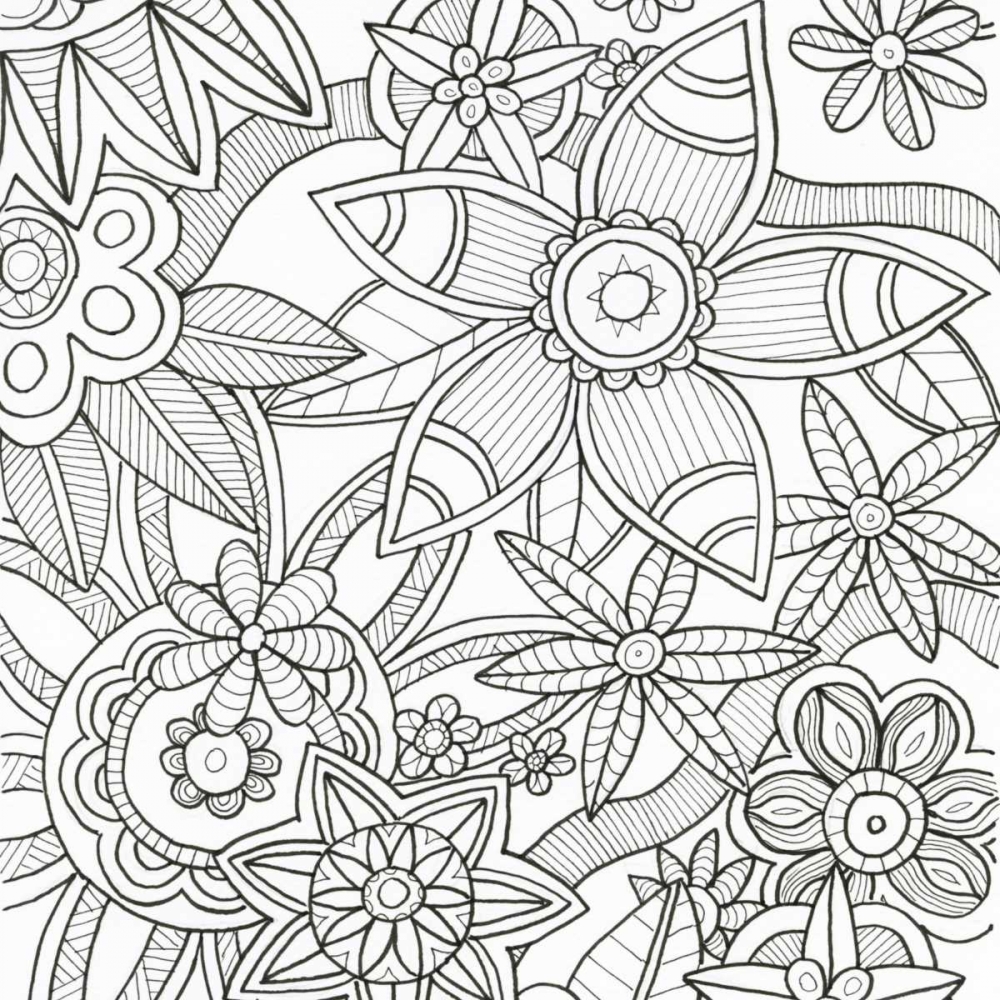 Wall Art Painting id:139102, Name: Intricate Flowers, Artist: Varacek, Pam