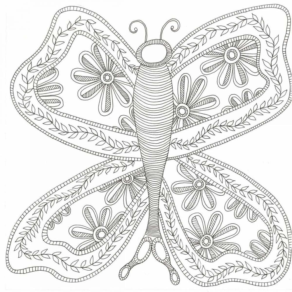 Wall Art Painting id:139125, Name: Herbal Butterfly, Artist: Varacek, Pam