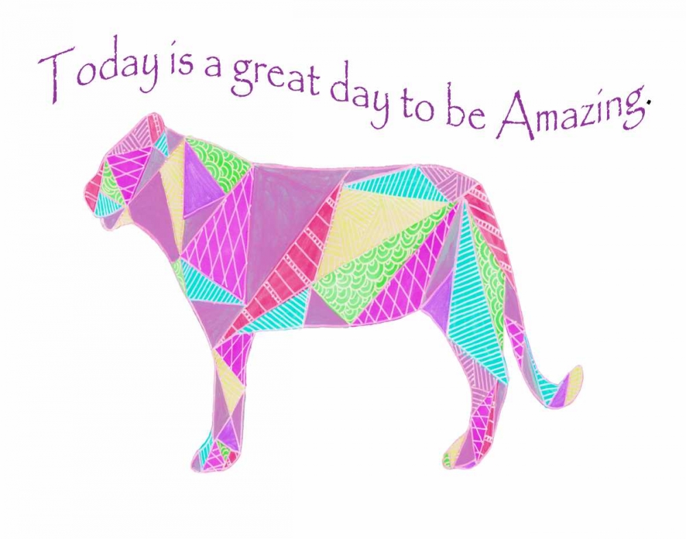 Art Print: Colorpoly Lion