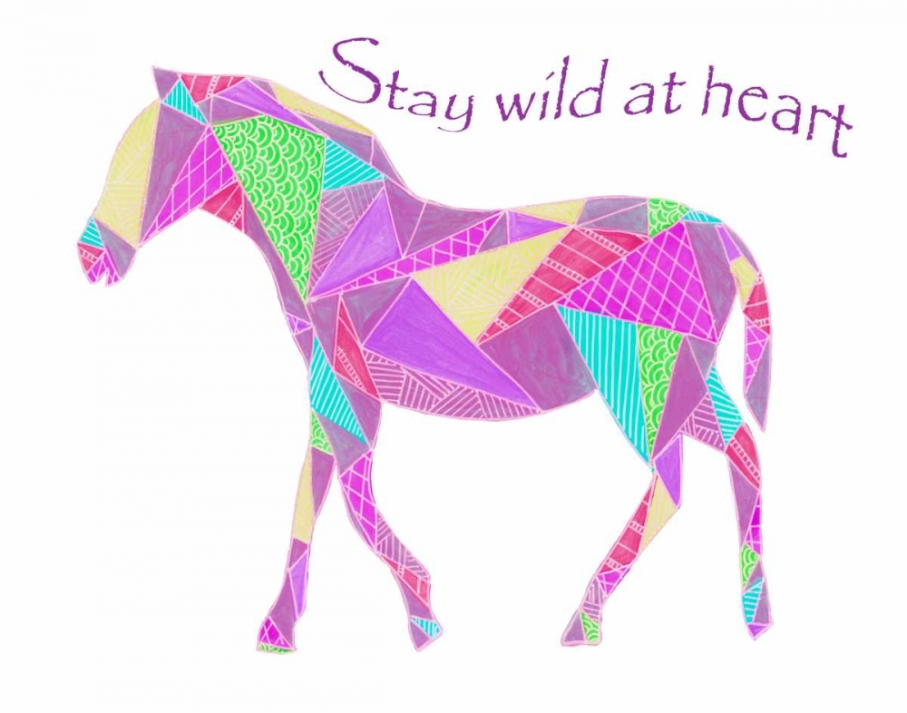 Art Print: Colorpoly Horsia Stay Wild