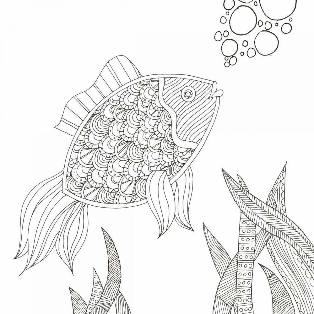 Wall art: Fish Bubbles, by Varacek, Pam