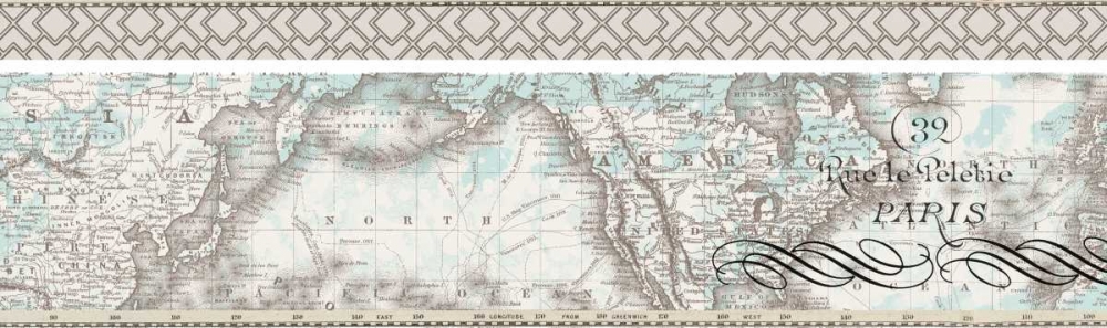 Art Print: Paris Collage Global Panel