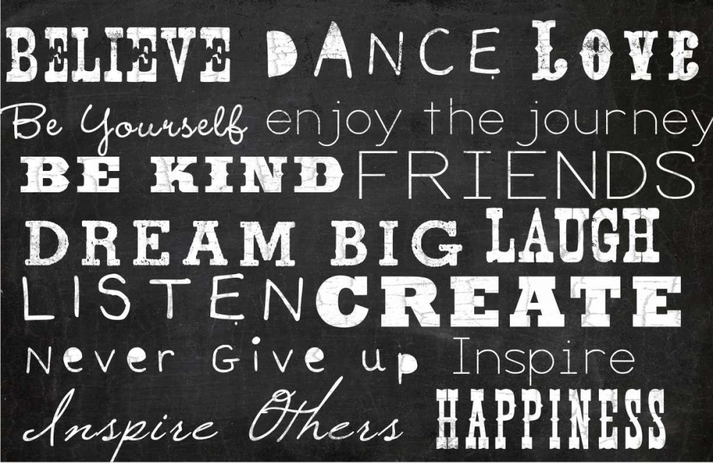 Wall Art Painting id:106842, Name: Chalk Inspiration, Artist: Allen, Candace