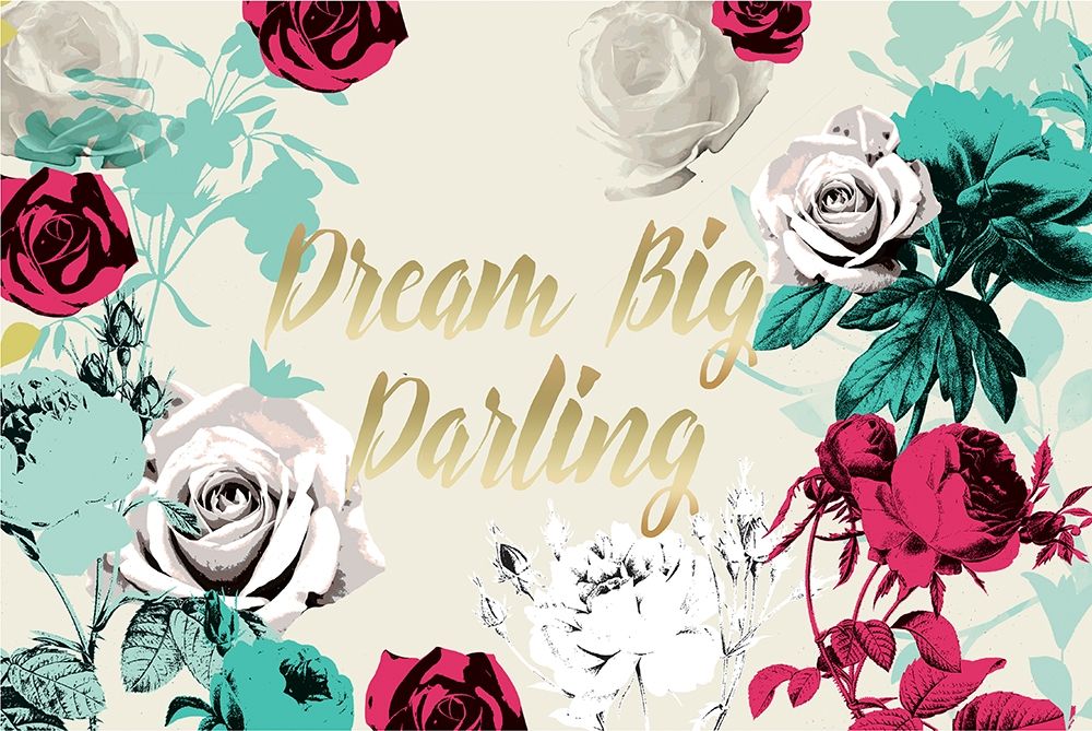 Art Print: Hello Beautiful Bright Roses IVORY