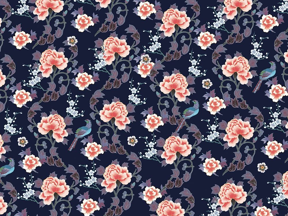 Art Print: Kimono Quilt Floral 3