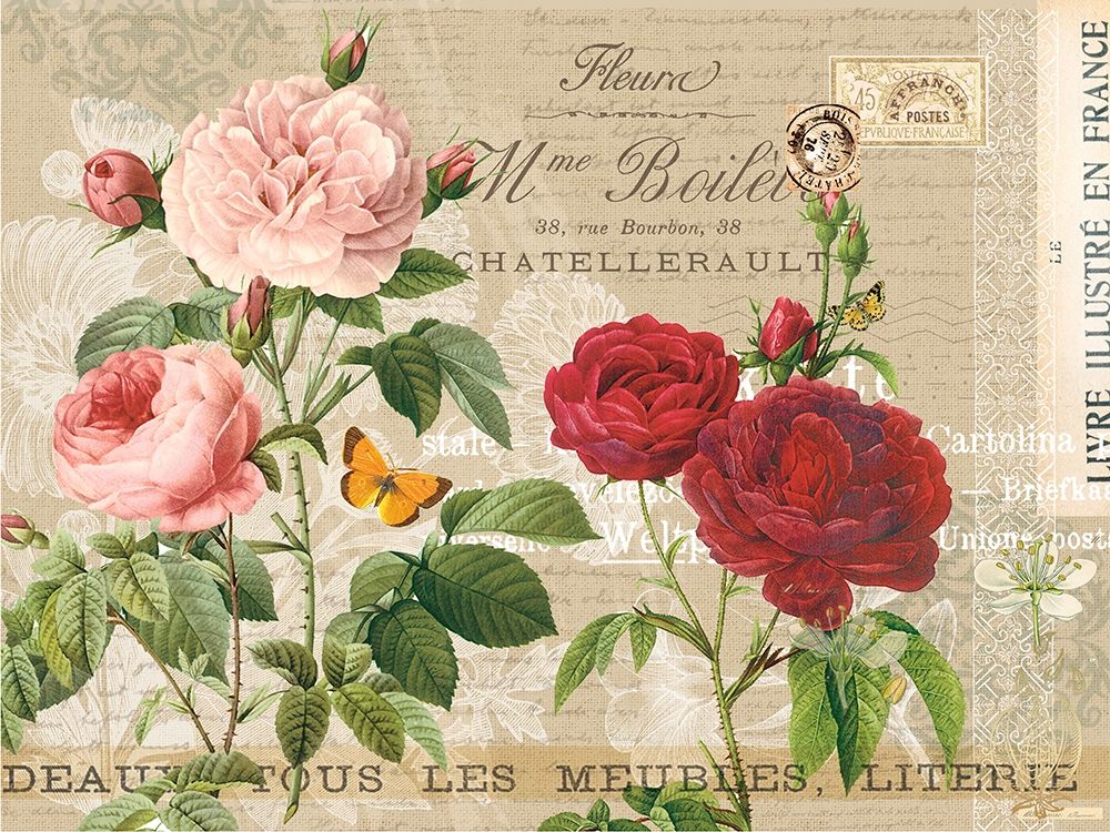 Art Print: Garden Botanical Taupe