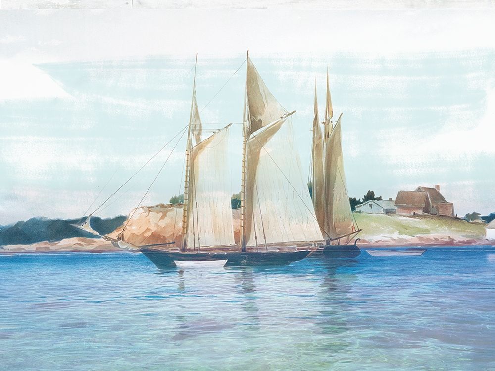 Art Print: Seaside Boating