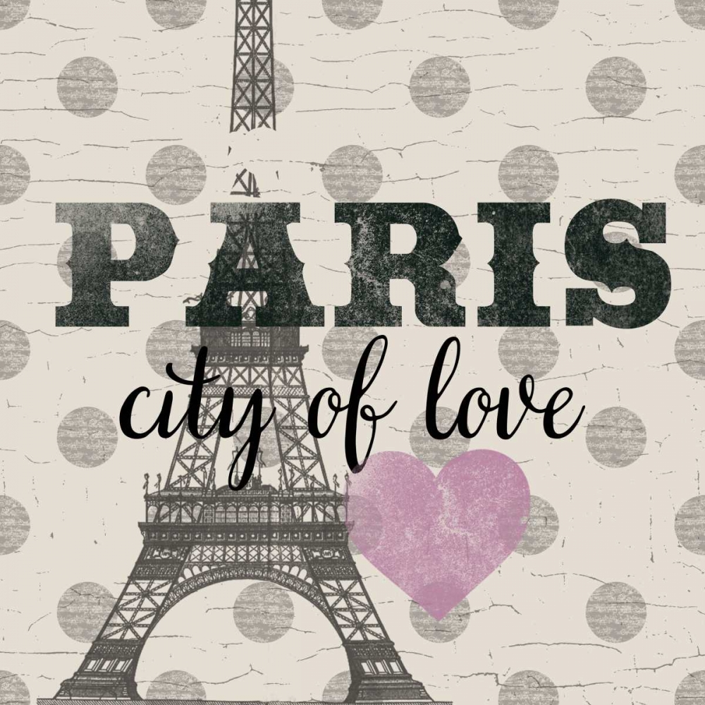Art Print: Paris In Love Clock