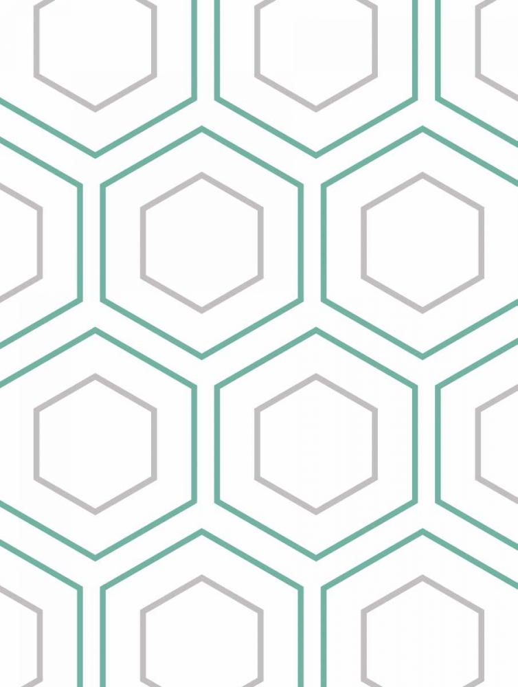 Wall Art Painting id:139367, Name: Geo In Teal, Artist: Lewis, Sheldon