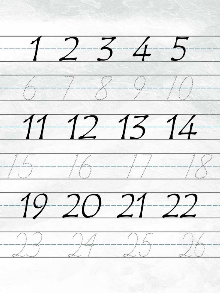 Wall art: 123 Penmanship, by Lewis, Sheldon