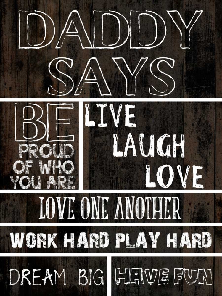 Art Print: Dad Says 1