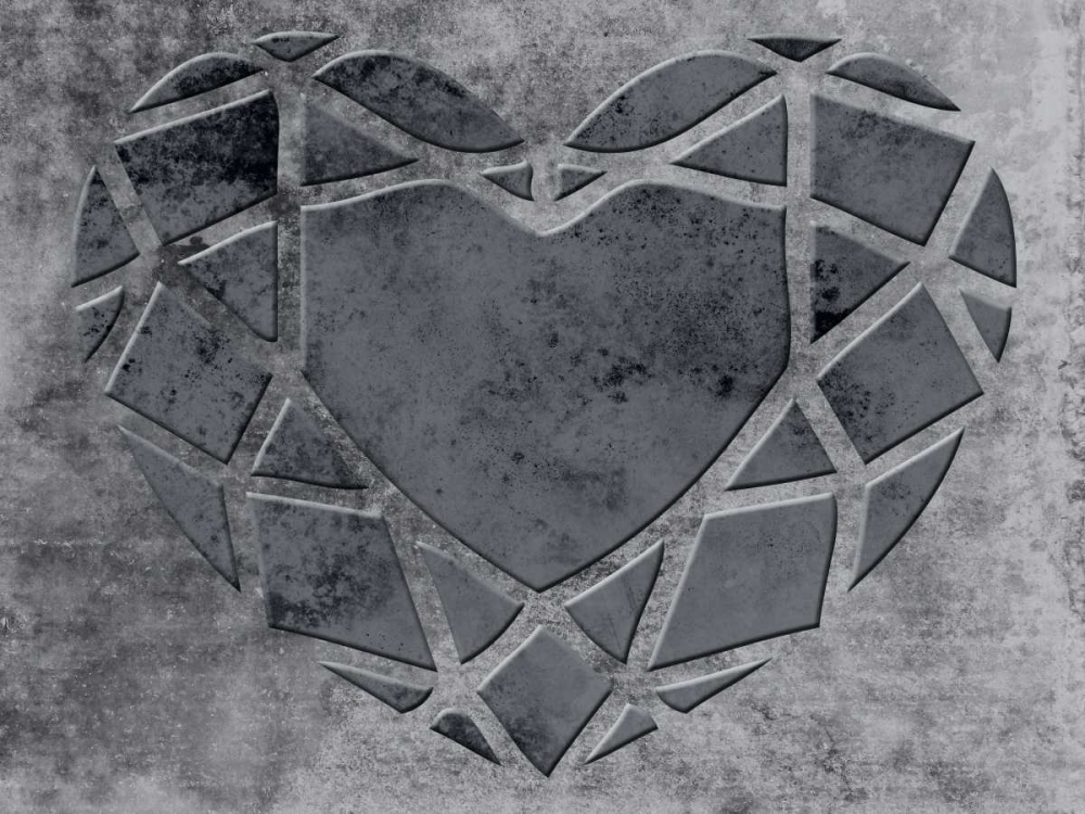 Wall Art Painting id:138600, Name: Transitional Geo Heart, Artist: Lewis, Sheldon