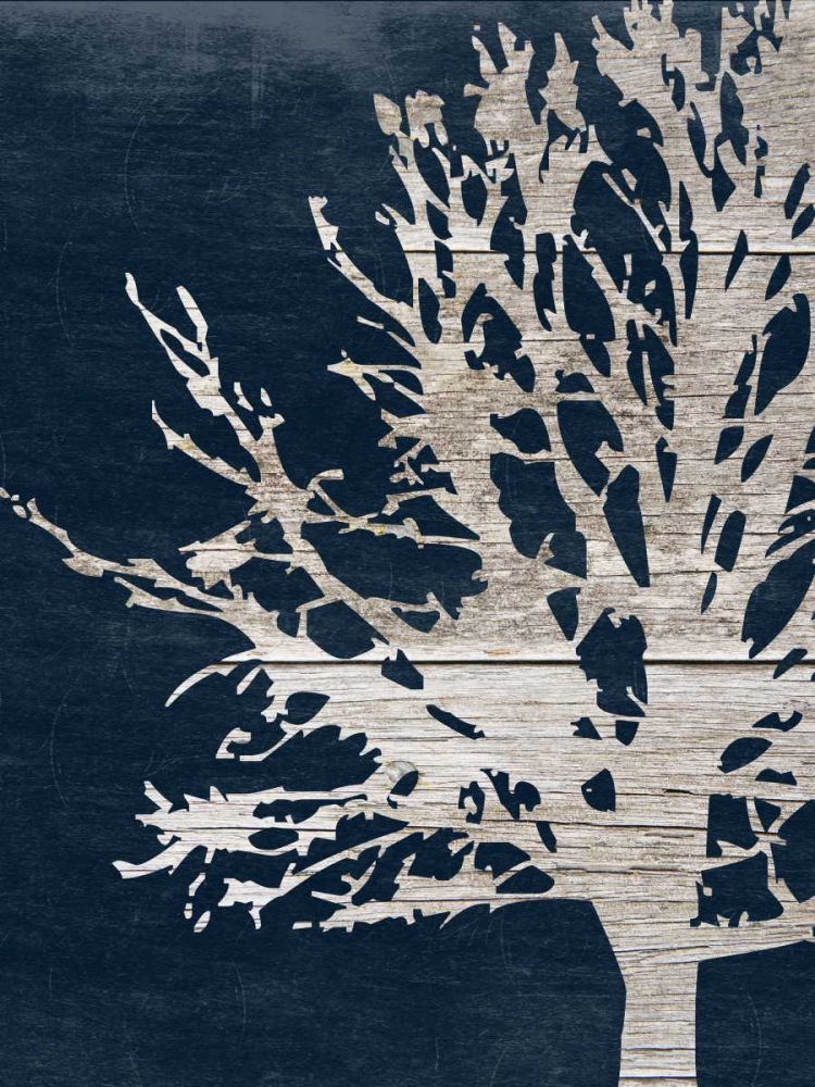 Art Print: Contemporary Garden Indigo