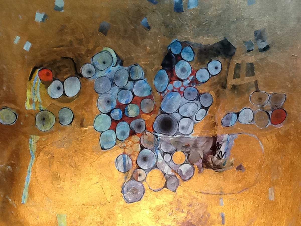 Wall Art Painting id:152851, Name: Gold Abstract, Artist: Butcher, Sarah