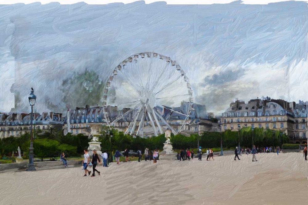 Wall Art Painting id:152853, Name: Paris Louvre Ferris Wheel, Artist: Butcher, Sarah