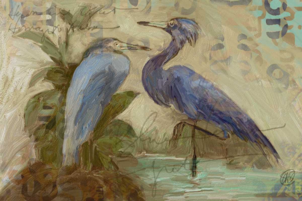 Art Print: Egret Pair 2