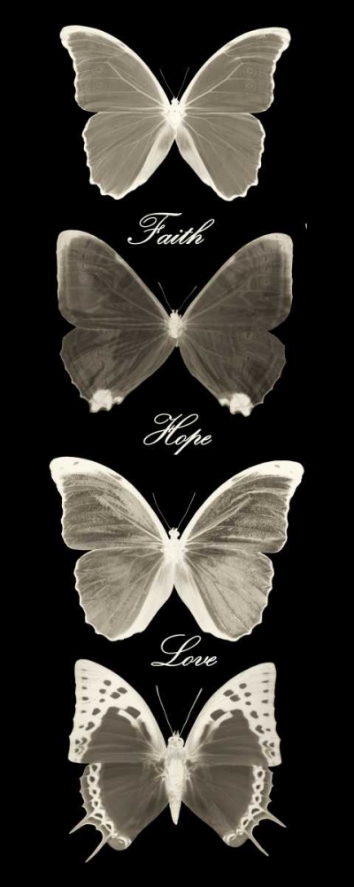 Wall Art Painting id:39382, Name: Hope Faith Love Butterflies 2, Artist: Greene, Taylor