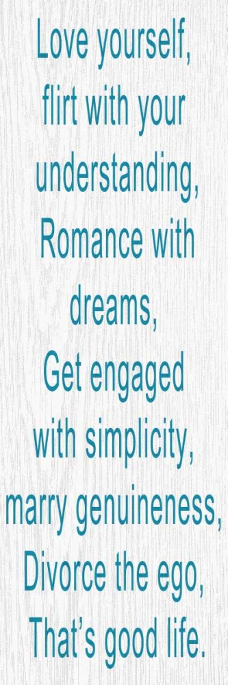 Wall Art Painting id:39505, Name: LOVE YOURSELF, Artist: Greene, Taylor