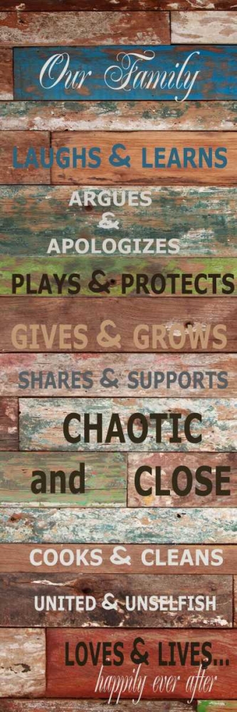 Wall Art Painting id:39694, Name: OUR FAMILY RUSTIC, Artist: Greene, Taylor