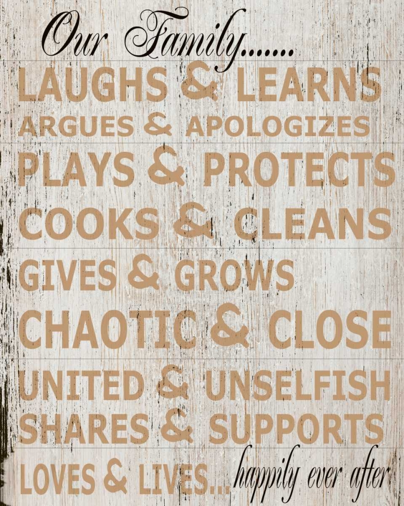 Wall Art Painting id:39740, Name: OUR Family, Artist: Greene, Taylor