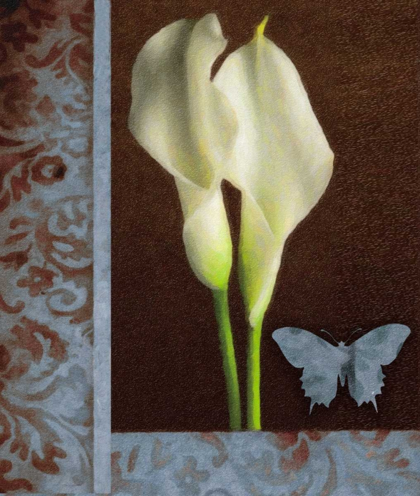 Wall Art Painting id:39742, Name: Gilded Calla Blue, Artist: Greene, Taylor