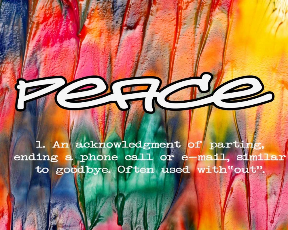Wall art: PEACE, by Greene, Taylor
