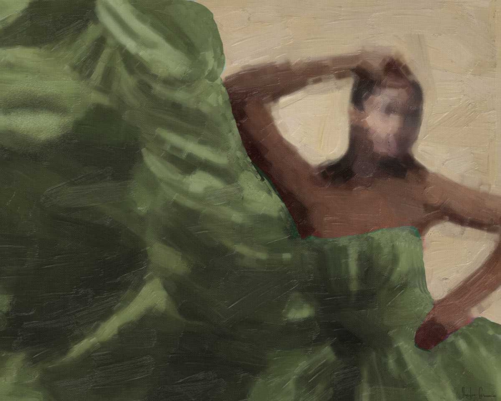 Wall art: LADY IN GREEN, by Greene, Taylor