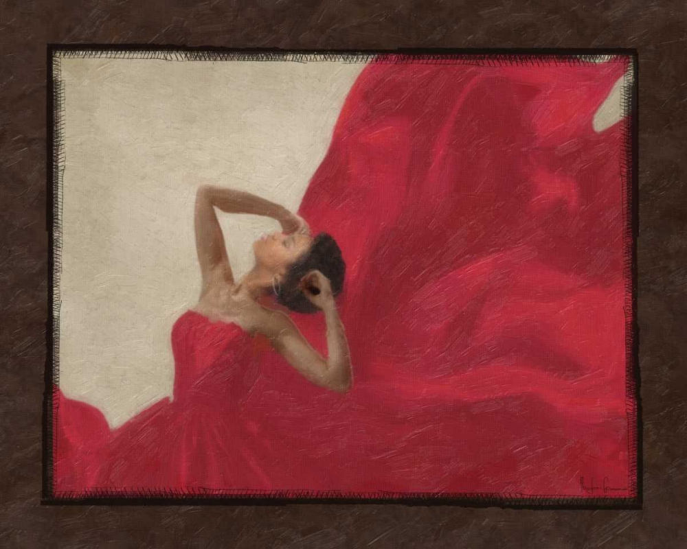 Wall Art Painting id:40074, Name: LADY IN RED, Artist: Greene, Taylor