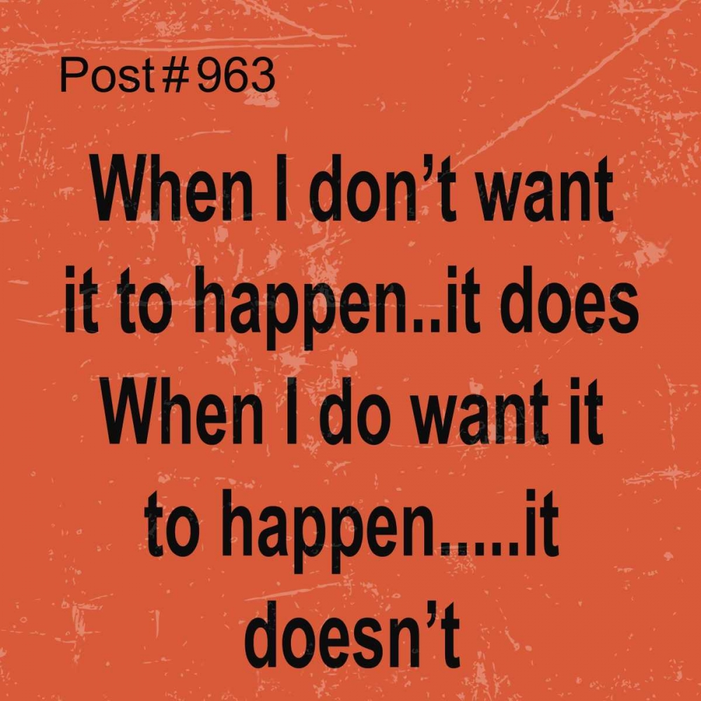 Wall art: POST# 963, by Greene, Taylor