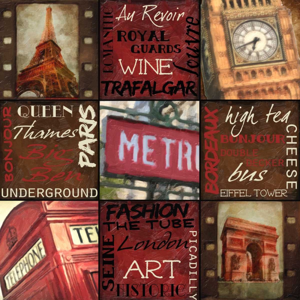 Wall Art Painting id:40356, Name: Travel 9 Patch, Artist: Greene, Taylor