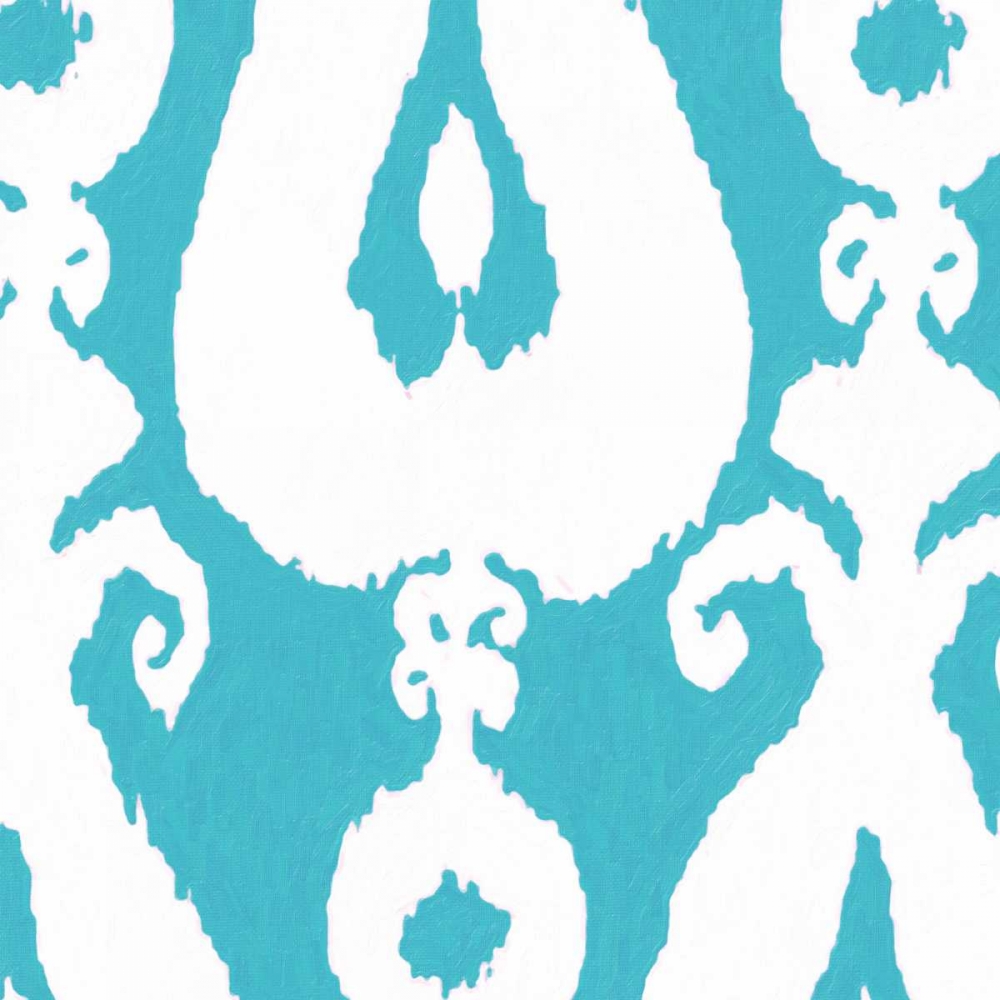 Wall Art Painting id:40584, Name: AQUA IKAT, Artist: Greene, Taylor