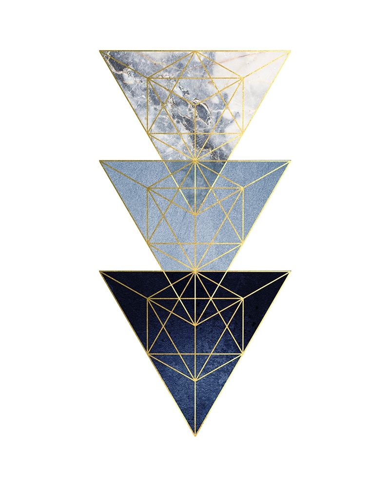 Art Print: Navy Gold 3