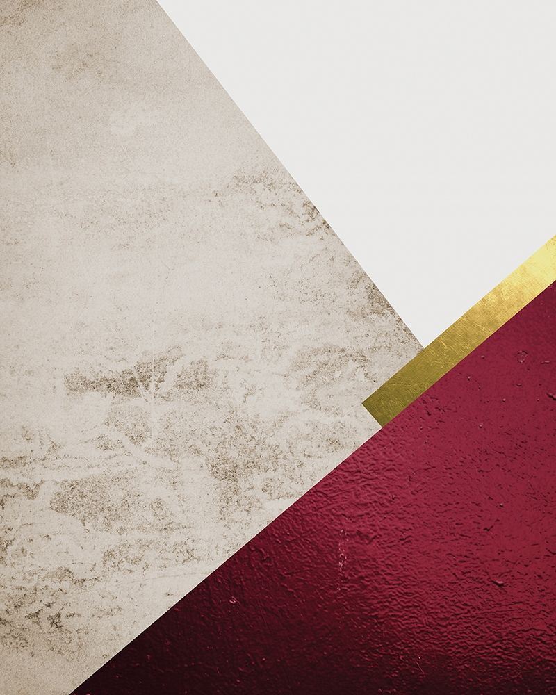 Art Print: Beige Brugundy Mountains 1