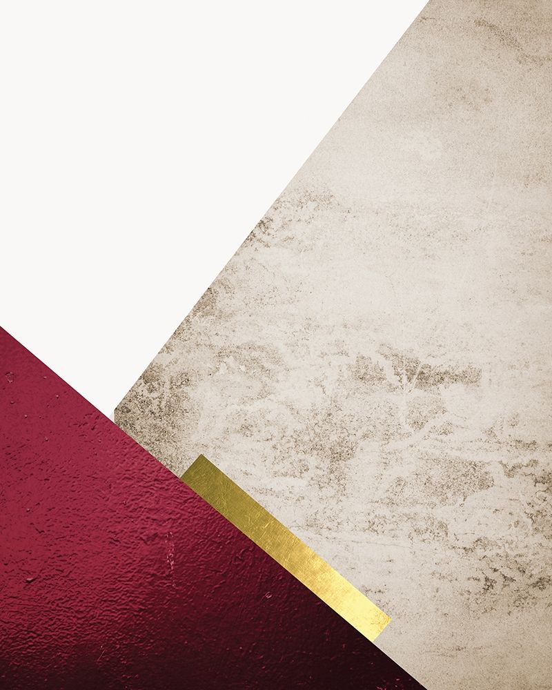 Art Print: Beige Brugundy Mountains 3