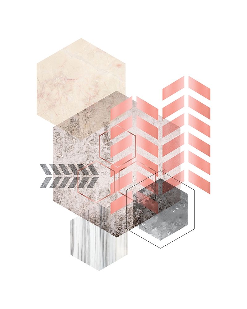 Wall Art Painting id:218265, Name: Hexagonal Geo, Artist: Urban Epiphany